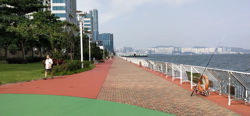 Hung Hom Promenade has good view.