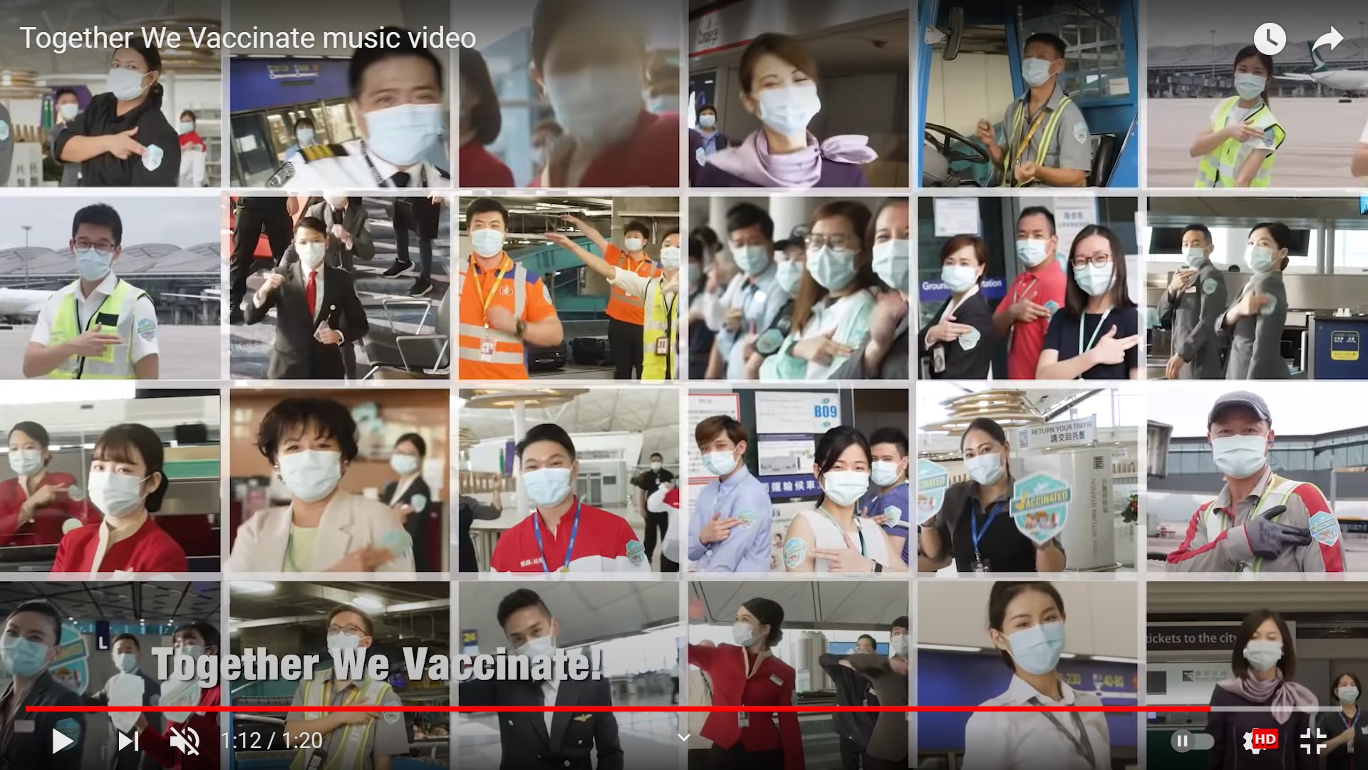 Together we vaccinate with Hong Kong Airport staff