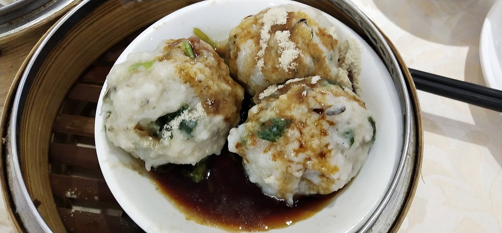 You can enhance the flavor of steamed fish ball by adding soy sauce and white pepper.