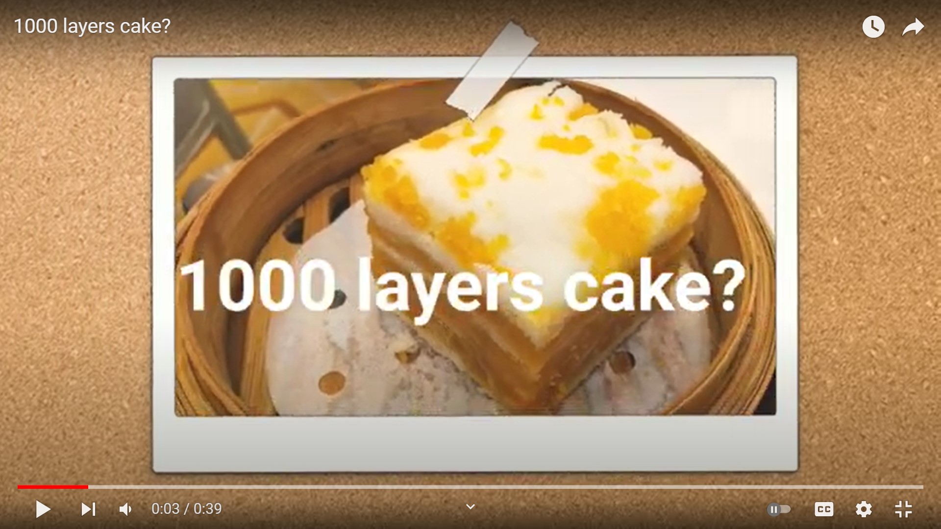 Frank's "1000 layers cake?" snapshots video