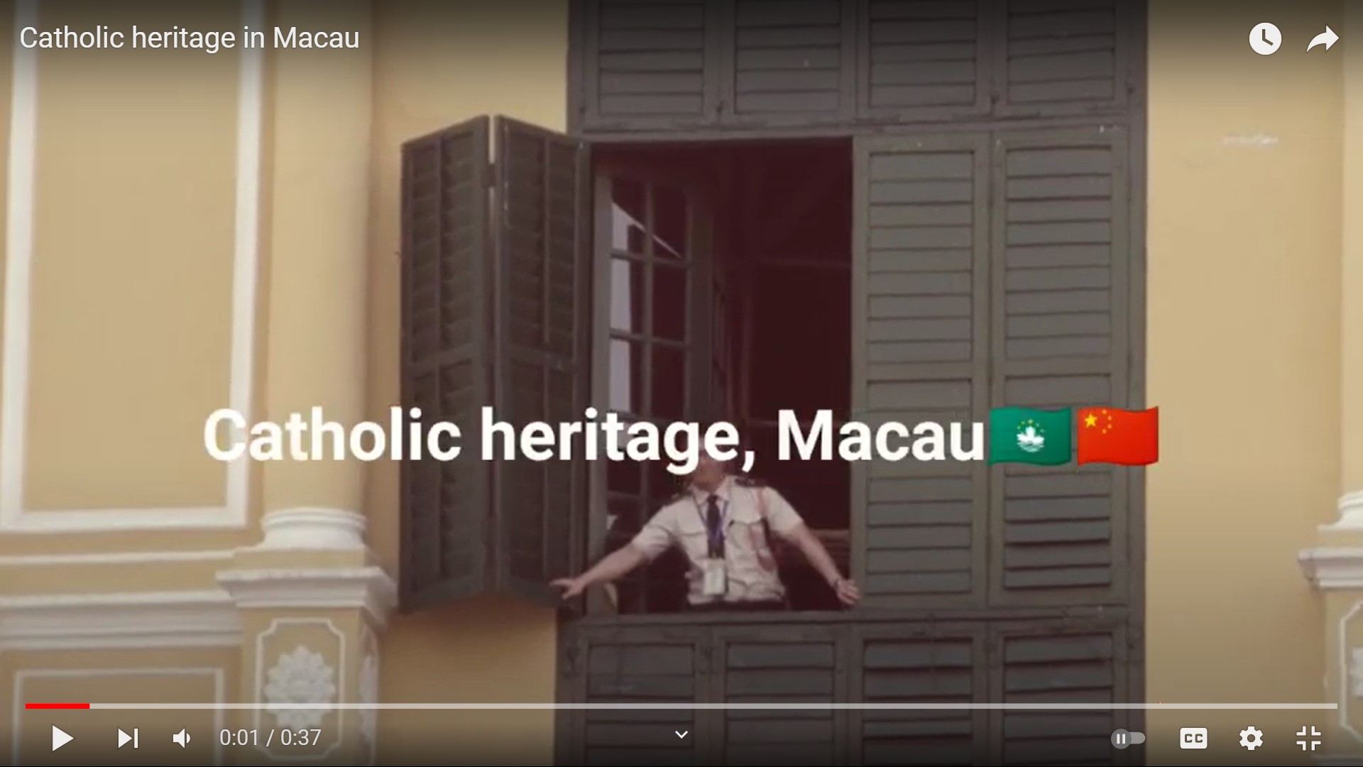 Frank’s “Catholic heritage in Macau” snapshots video