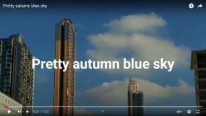 Pretty autumn blue sky video screenshot
