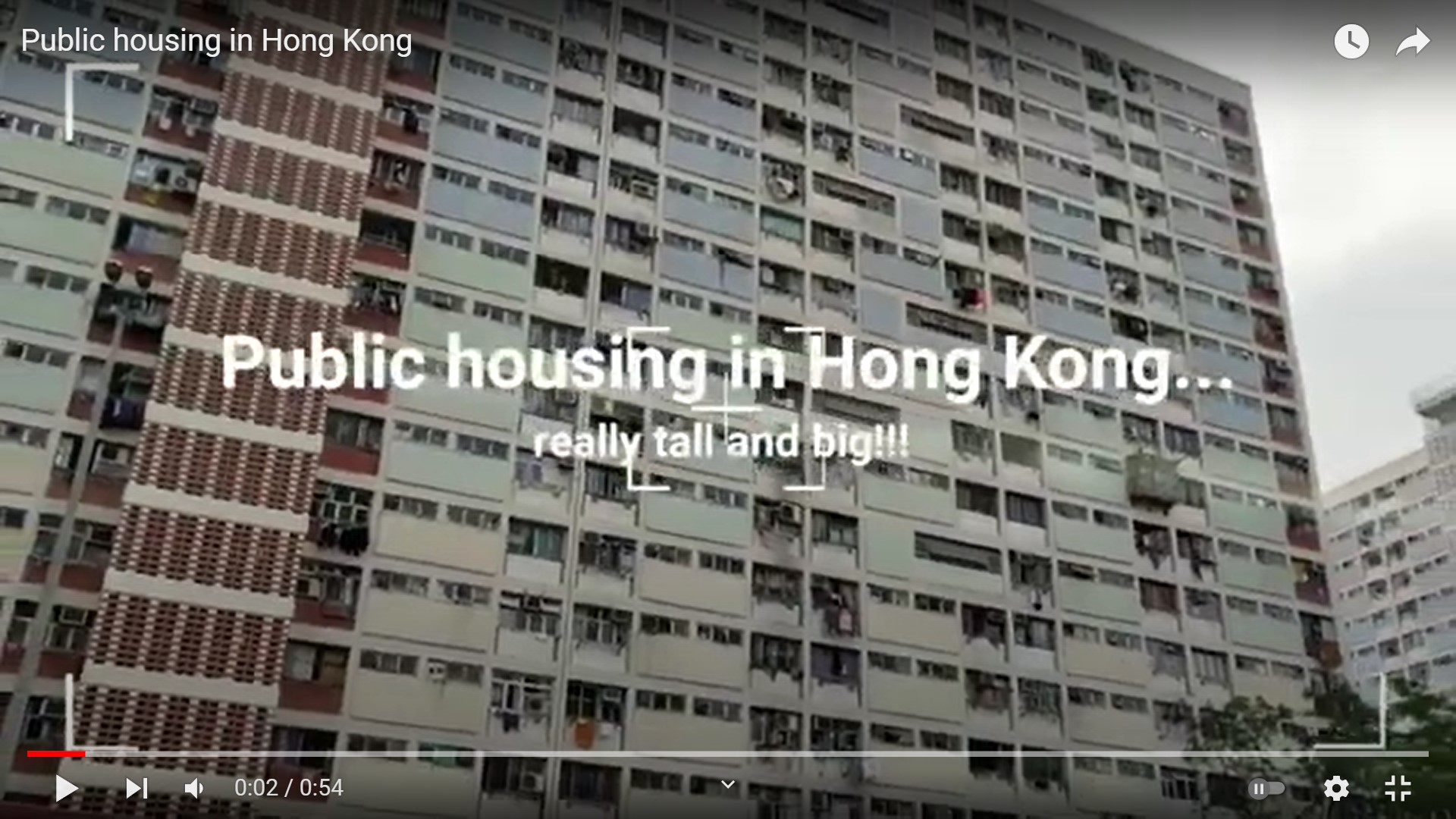 Public housing in Hong Kong video screenshot