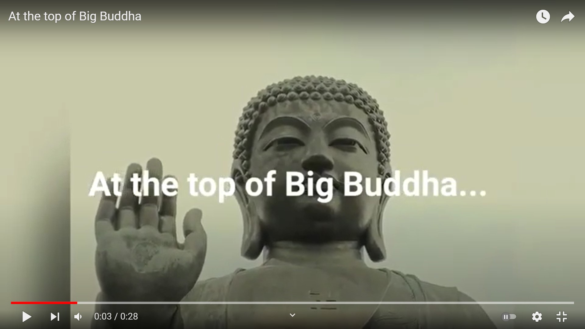 Frank's "At the top of Big Buddha" snapshots video