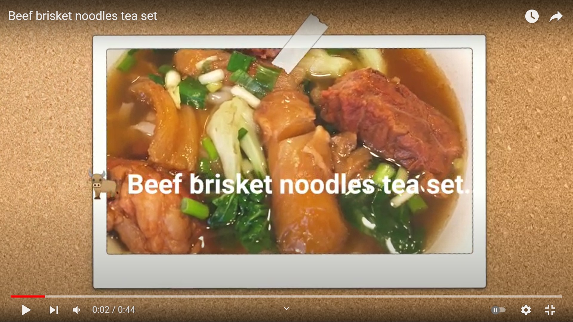 Frank’s “Beef brisket noodles tea set” snapshots video