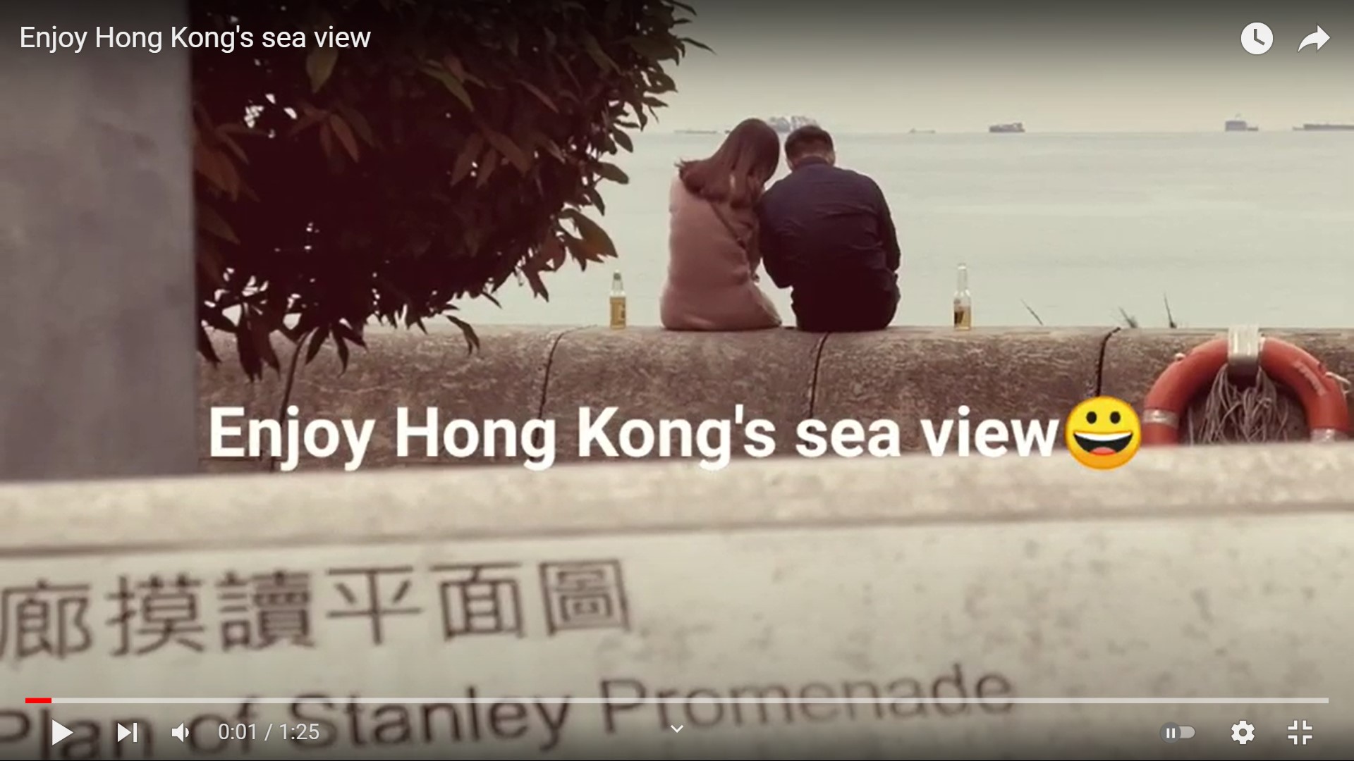 Frank’s “Enjoy Hong Kong's sea view” snapshots video